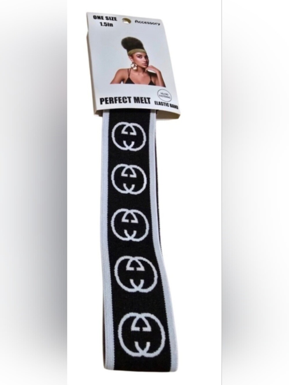 Black & White Logo-Pattern Men’s Suspenders